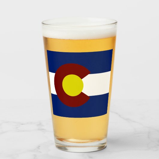 Verre Drapeau du Colorado   (Devant (rempli))