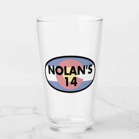 Verre Drapeau du Colorado de Nolan : Oval (Devant)