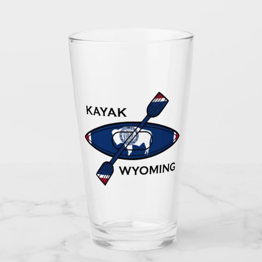 Verre Drapeau du Kayak Wyoming (Devant)