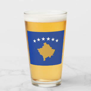 Verre Drapeau du Kosovo