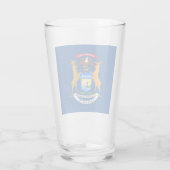 Verre Drapeau du Michigan (Dos)
