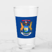 Verre Drapeau du Michigan (Devant)