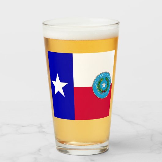 Verre Drapeau du Texas (Devant (rempli))