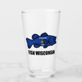 Verre Drapeau du Wisconsin de poisson (Devant)