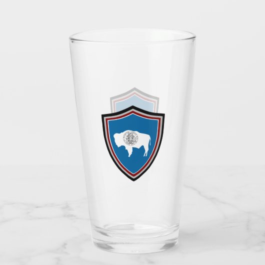 Verre Drapeau du Wyoming (Dos)