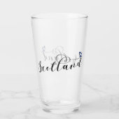 Verre Drapeau écossais en coeur, Scottish Saltire (Dos)