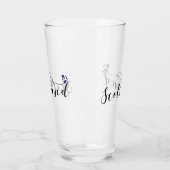 Verre Drapeau écossais en coeur, Scottish Saltire (Gauche)