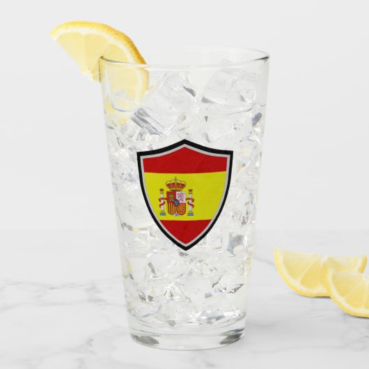 Verre Drapeau espagnol (Devant glace)