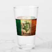 Verre Drapeau et harpe irlandais (Devant)