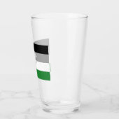 Verre Drapeau et symbole de fierté androphile (Gauche)