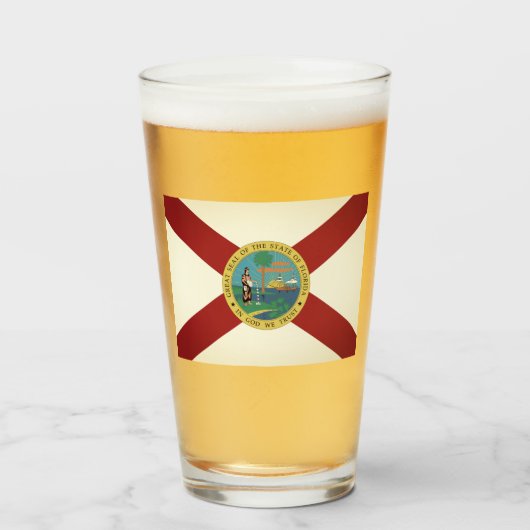 Verre Drapeau FLORIDA (Devant (rempli))