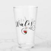 Verre Drapeau Gallois En Coeur, Pays De Galles (Devant)