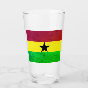 Verre Drapeau Ghana (Afrique de l'Ouest)