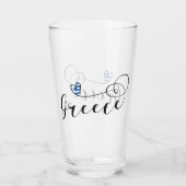Verre Drapeau Grec Dans Un Coeur, Grèce (Dos)