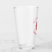 Verre Drapeau grec Lettres rouges AMOUR boisson personna (Droite)