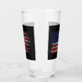 Verre Drapeau Grunge U.S.A (Gauche)