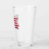 Verre Drapeau Grunge USA, Drapeau américain, Drapeau amé (Gauche)