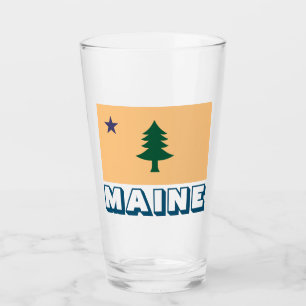 Verre Drapeau historique du Maine (1901-1909)
