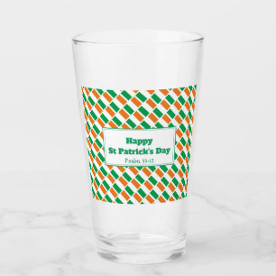 Verre Drapeau irlandais personnalisable Jour de la Saint