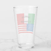 Verre Drapeau italien drapeau américain Italie American  (Dos)