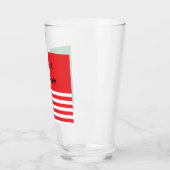 Verre Drapeau italien drapeau américain Italie American  (Gauche)