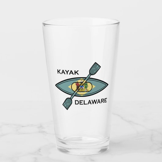 Verre Drapeau Kayak Delaware (Devant)