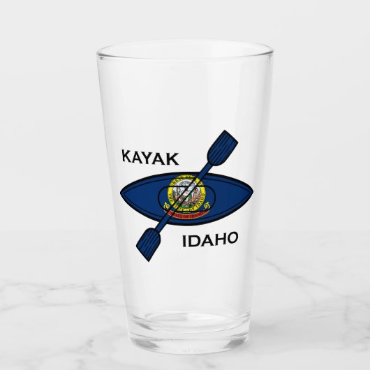 Verre Drapeau Kayak Idaho (Devant)