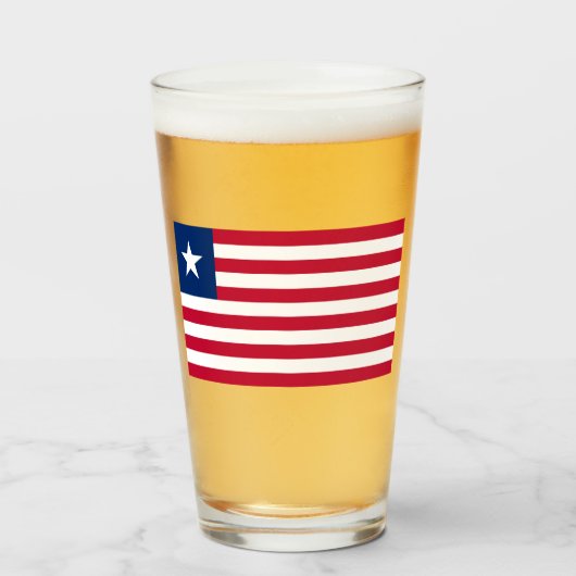 Verre Drapeau libérien (Libéria) (Devant (rempli))