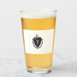 VERRE DRAPEAU MASSACHUSETTS