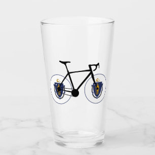 Verre Drapeau Massachusetts Cyclisme