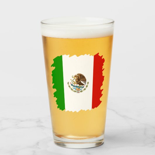 Verre Drapeau mexicain (Devant (rempli))