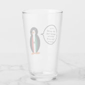 Verre Drapeau Mexicain Mme Pingouin Buvant (Dos)