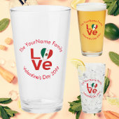 Verre Drapeau mexicain Red LOVE