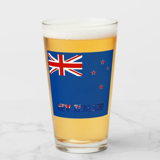 Verre Drapeau néo-zélandais (Devant (rempli))