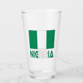 Verre Drapeau nigérian et Nigeria (Devant)