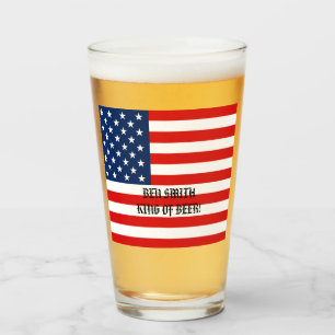Verre drapeau patriotique américain