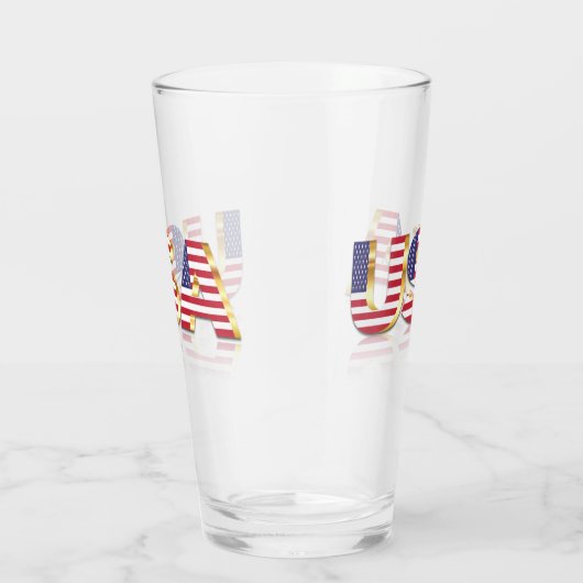 Verre Drapeau Patriotique USA (Droite)