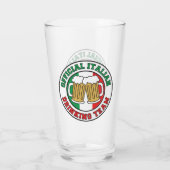 Verre Drapeau potable italien d'équipe de l'Italie (Dos)