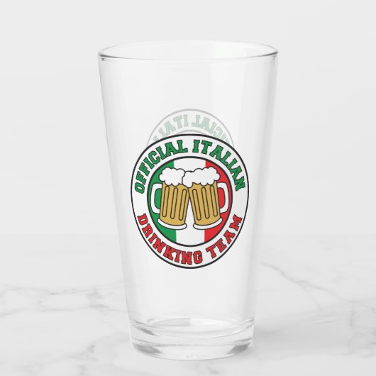 Verre Drapeau potable italien d'équipe de l'Italie (Dos)