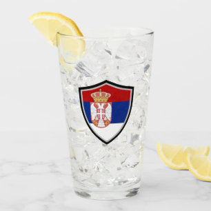 Verre Drapeau serbe