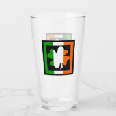 Verre Drapeau Shamrock irlandais (Dos)