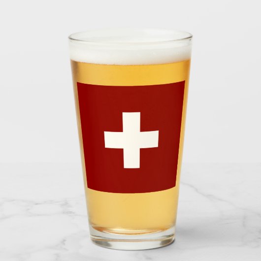 Verre Drapeau suisse        (Devant (rempli))