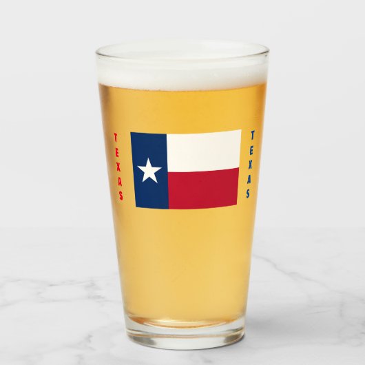 VERRE DRAPEAU TEXAS (Devant (rempli))