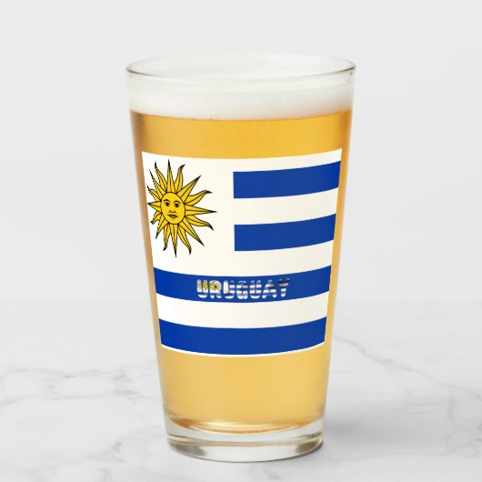 Verre Drapeau uruguayen (Devant (rempli))
