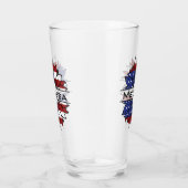 Verre Drapeau US Tournesol Avec Nom (Droite)