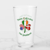 Verre Drapeaux américains irlandais danois Shamrock pers (Dos)
