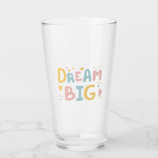 Verre Dream Big Pastel Hearts (Devant)