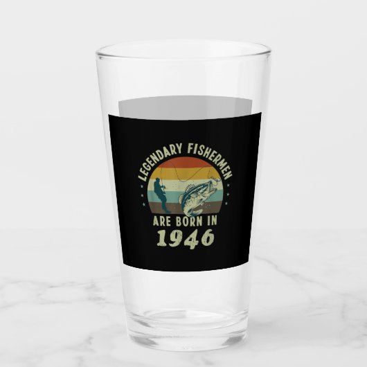 Verre Drôle 75e anniversaire de pêche cadeau pour 75 ans (Devant)