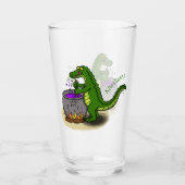 Verre Drôle alligator vert cuisine dessin animé (Devant)