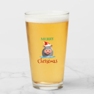 Verre Drôle animaux Safari HIPPO Père Noël Costume de No